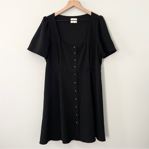 Sezane Lianne Black Dress Size 46 US 14 - Picture 4 of 8